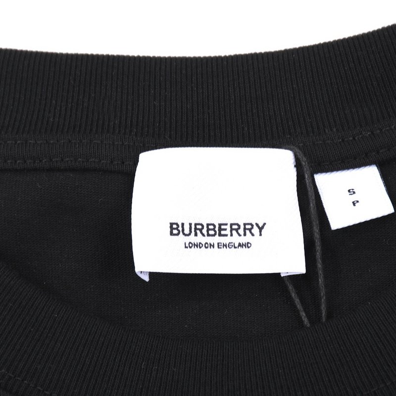 Футболка Burberry With A Blue Logo "Black" фото № 3