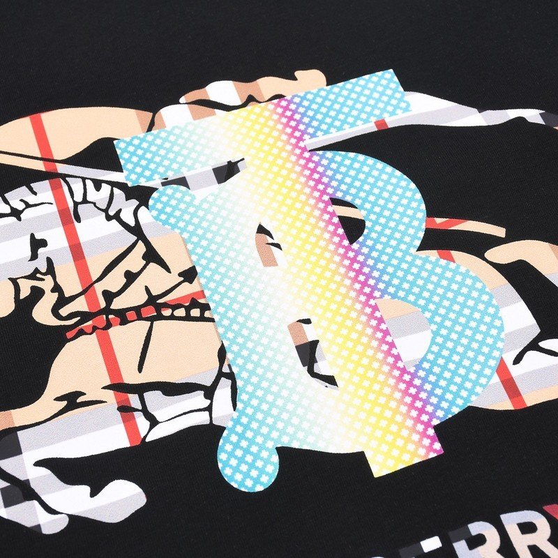 Футболка Burberry With Colored Logo "Black" фото № 3
