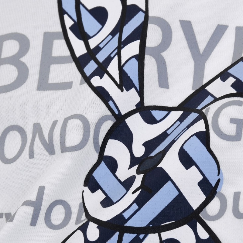 Футболка Burberry With Rabbit Silhouette "White" фото № 4