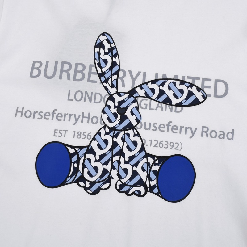 Футболка Burberry With Rabbit Silhouette "White" фото № 7