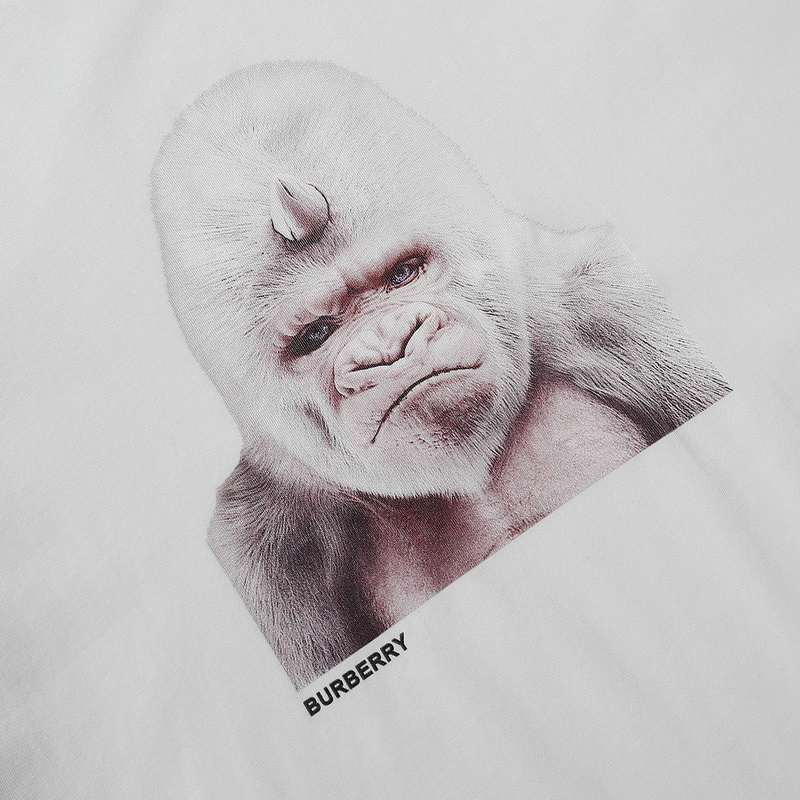 Футболка Burberry With Gorilla Print "White" фото № 3