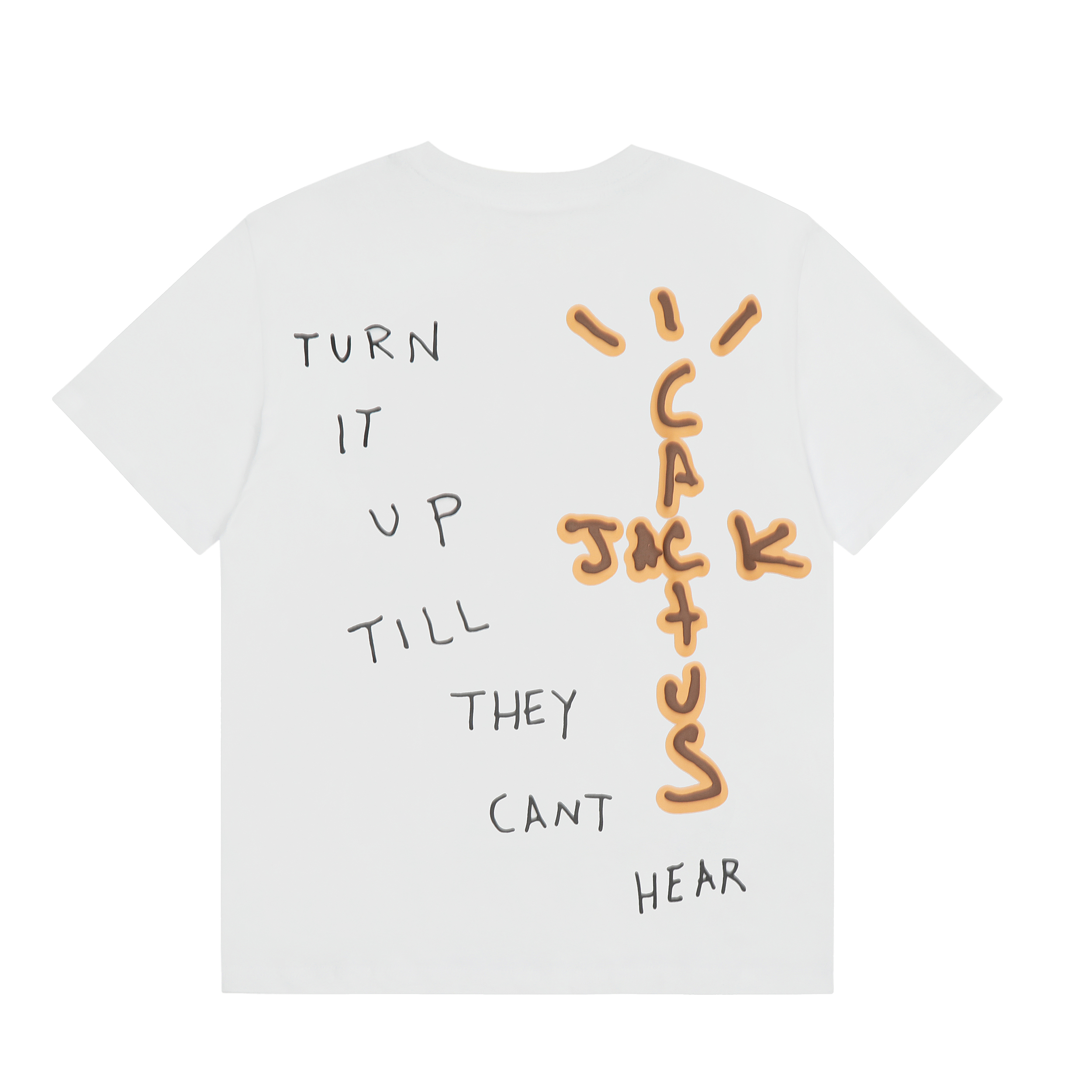 Футболка Cactus Jack Merch Turn It Up Till They Can’t Hear "White" фото № 2