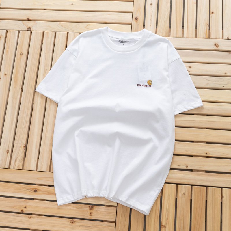 Футболка Carhartt With Text Logo - Cotton "White" фото № 2
