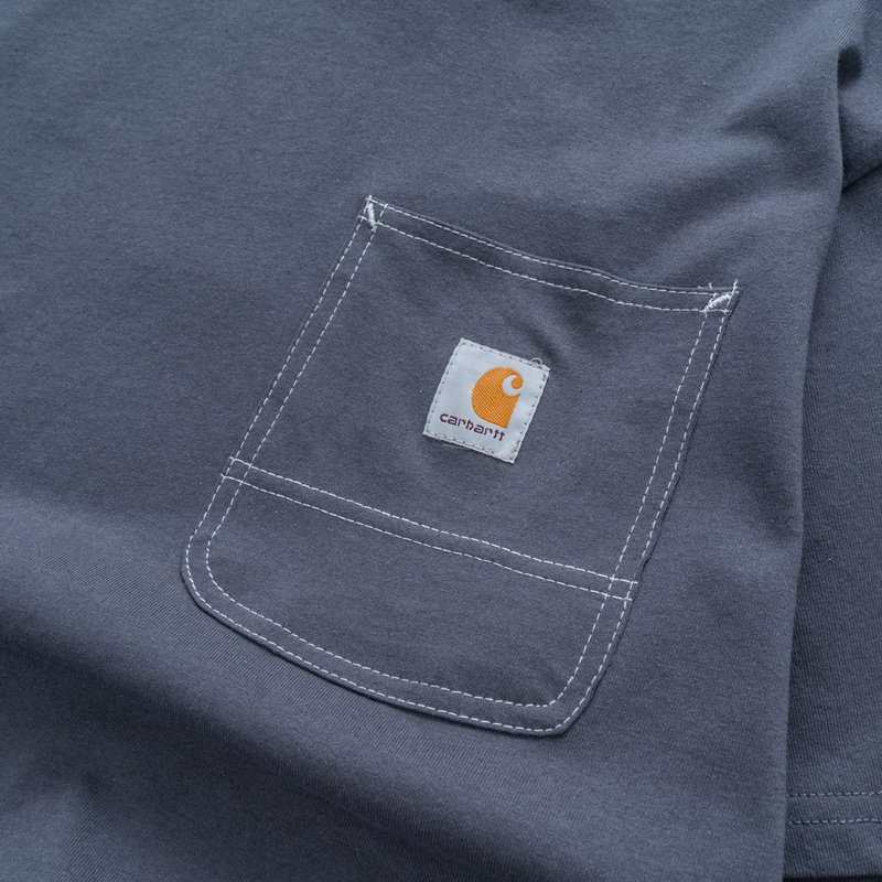 Футболка Carhartt With Logo On The Pocket "Gray" фото № 2