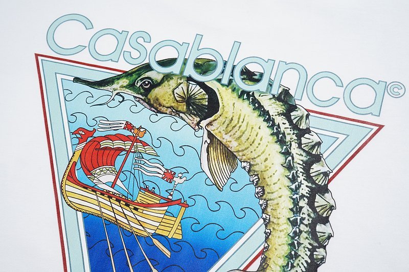 Футболка Casablanca Caspian Fish "White" фото № 3