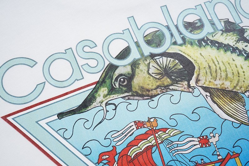 Футболка Casablanca Caspian Fish "White" фото № 4