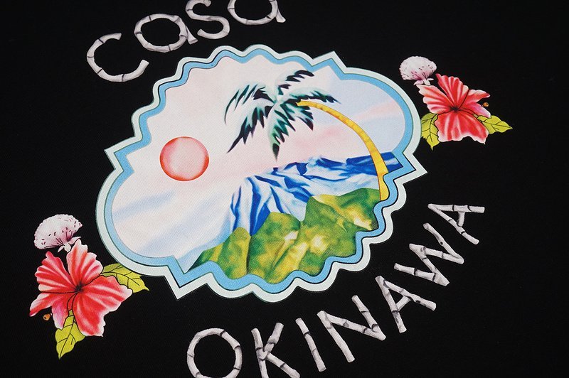 Футболка Casablanca Mountains And Palm Tree Print "Black" фото № 3