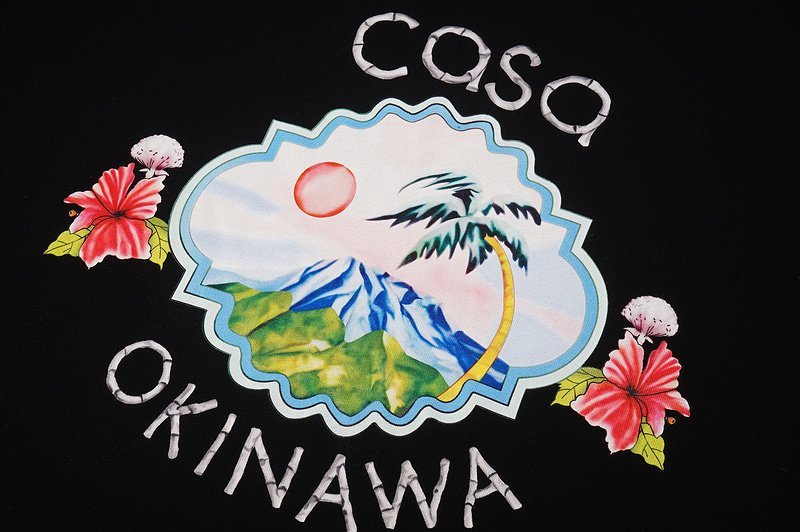 Футболка Casablanca Mountains And Palm Tree Print "Black" фото № 4