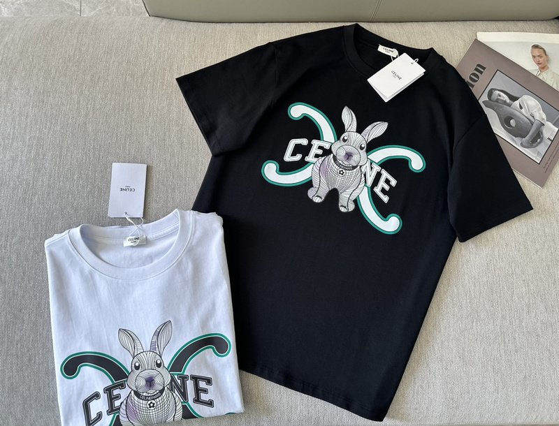 Футболка Celine Hare In The Net "Black" фото № 2