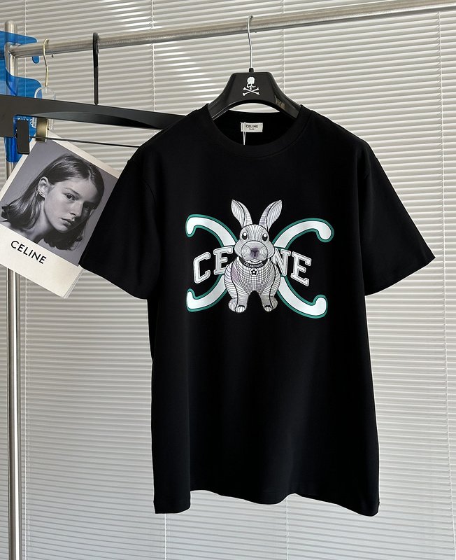 Футболка Celine Hare In The Net "Black" фото № 3