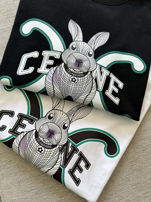 Футболка Celine Hare In The Net "Black" фото № 4