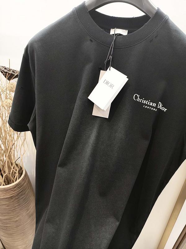 Футболка Christian Dior Frontside Logotype Couture "Black" фото № 3
