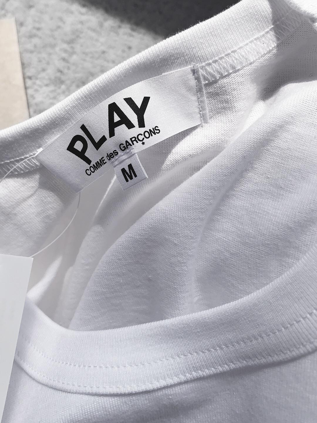 Футболка Comme des Garçons Play Polka Dot Heart "White" фото № 5