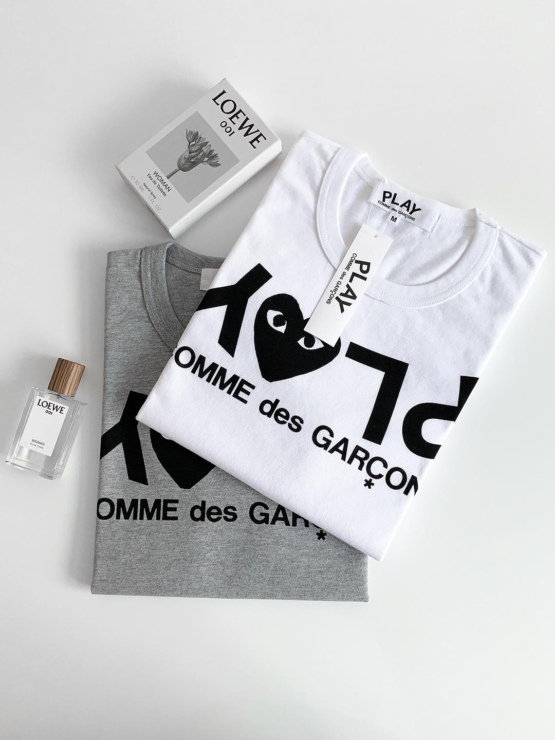 Футболка Comme des Garçons Play Polka Dot Heart "White" фото № 7