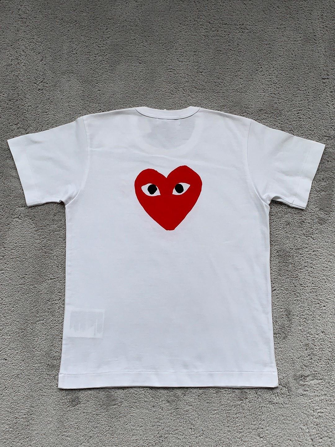 Футболка Comme des Garçons Play No Eyes "White" фото № 2