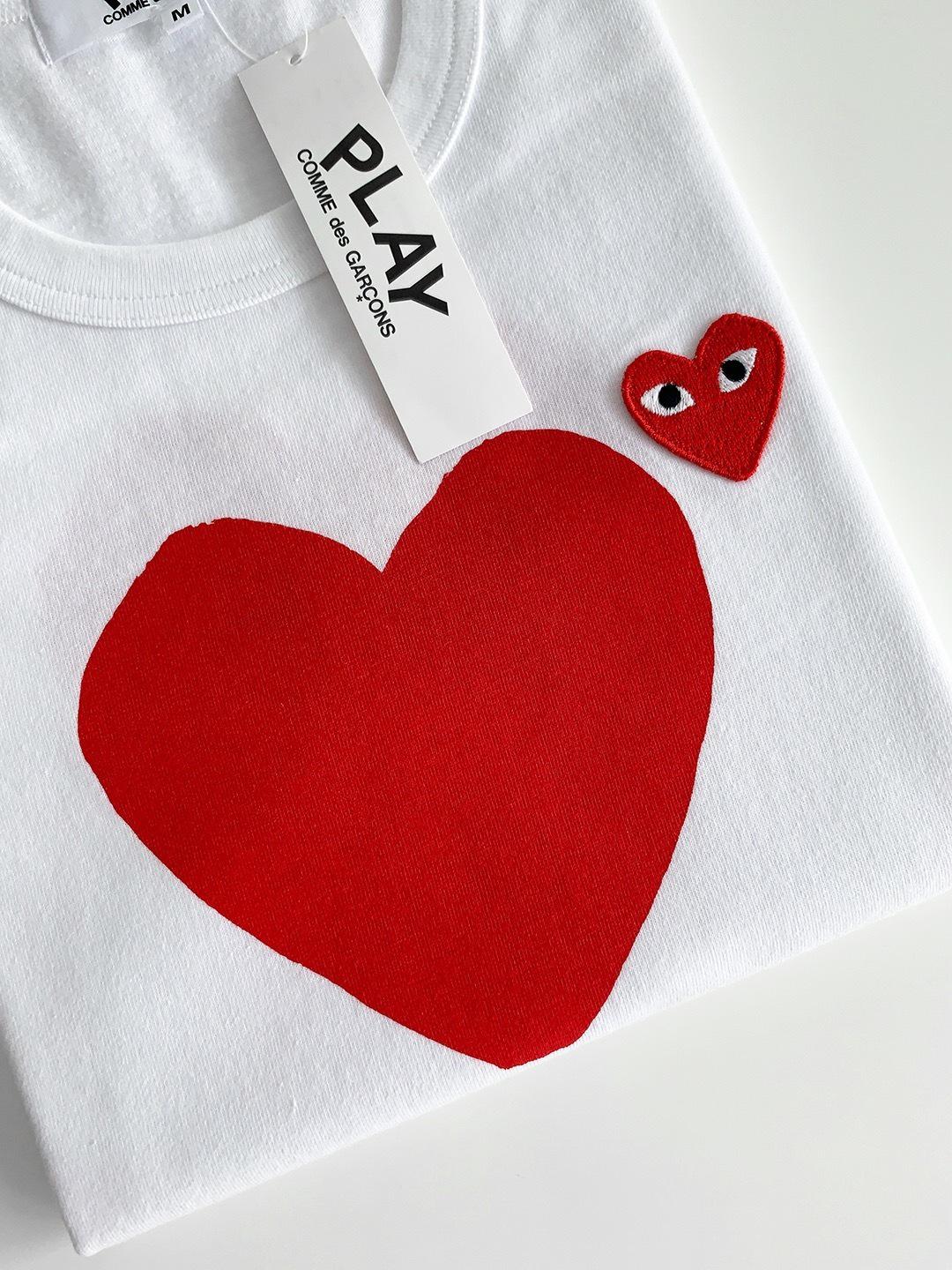 Футболка Comme des Garçons Play No Eyes "White" фото № 6