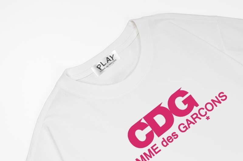 Футболка Comme des Garçons Play CDG Logo "White" фото № 3