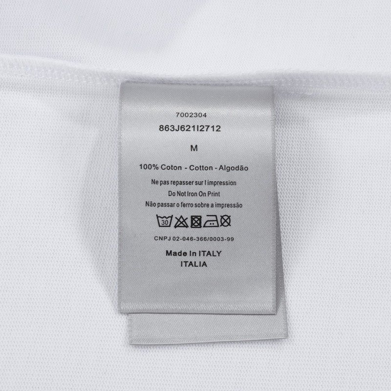 Футболка Dior With Designer Collar And Pocket "White" фото № 4