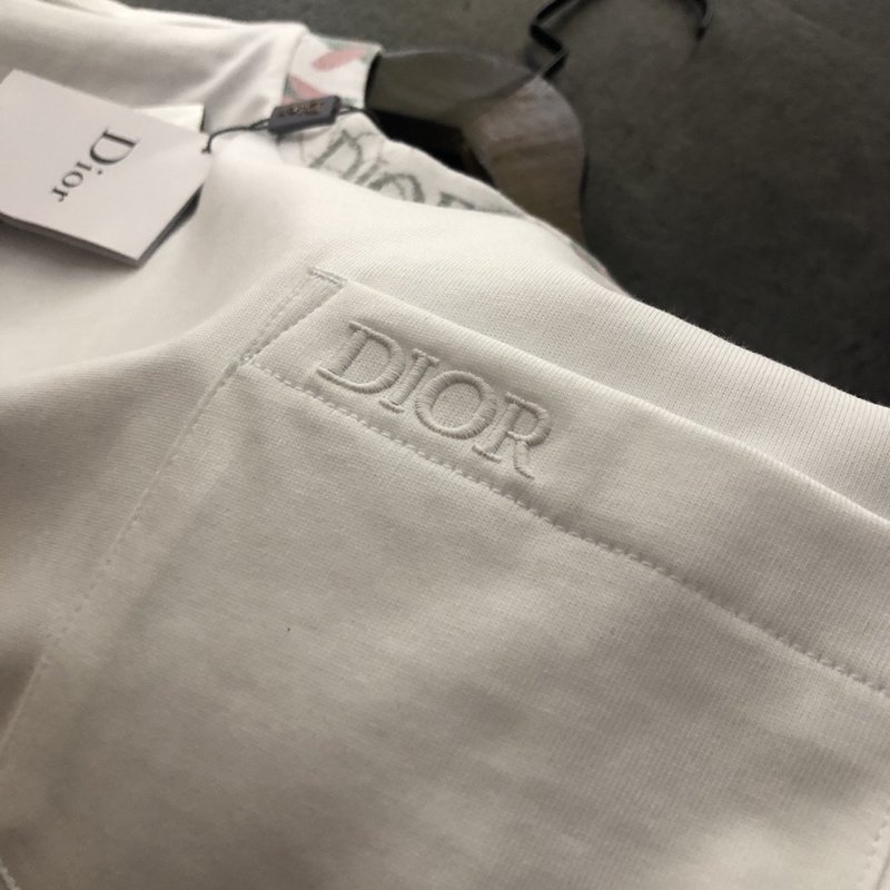 Футболка Dior With Designer Patch And Pocket "White" фото № 6