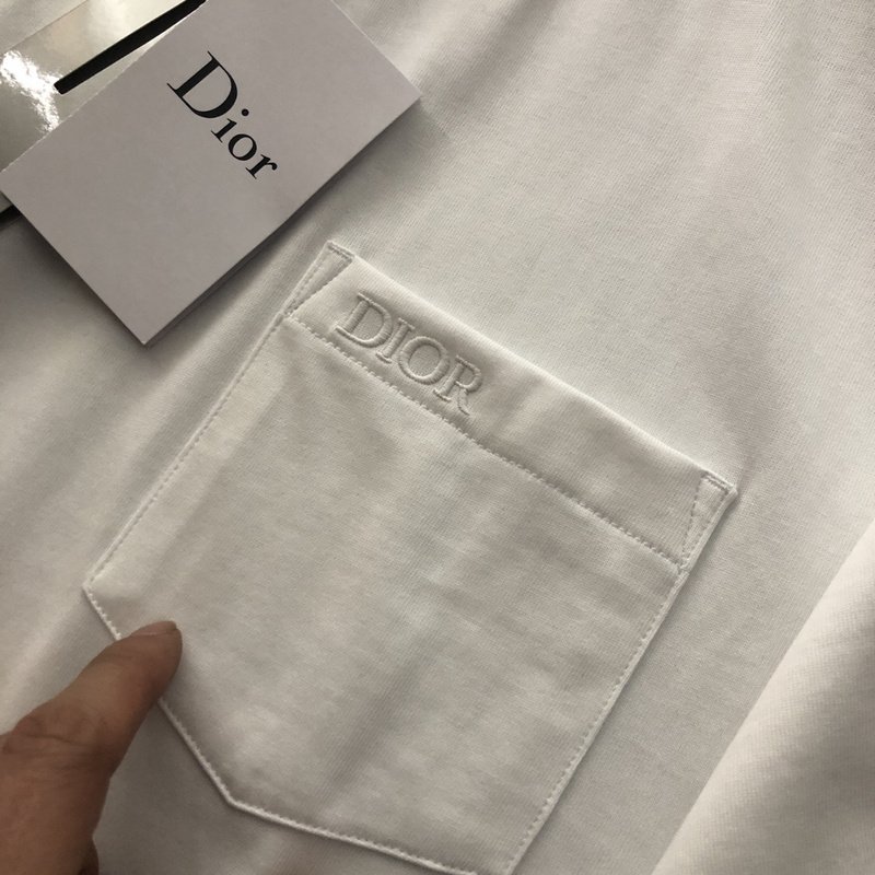 Футболка Dior With Designer Patch And Pocket "White" фото № 9