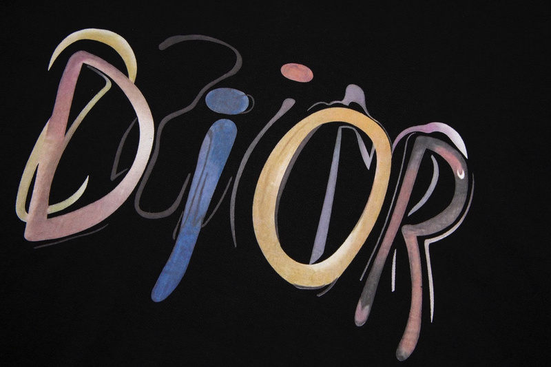 Футболка Dior Logo Color Stroke "Black" фото № 2