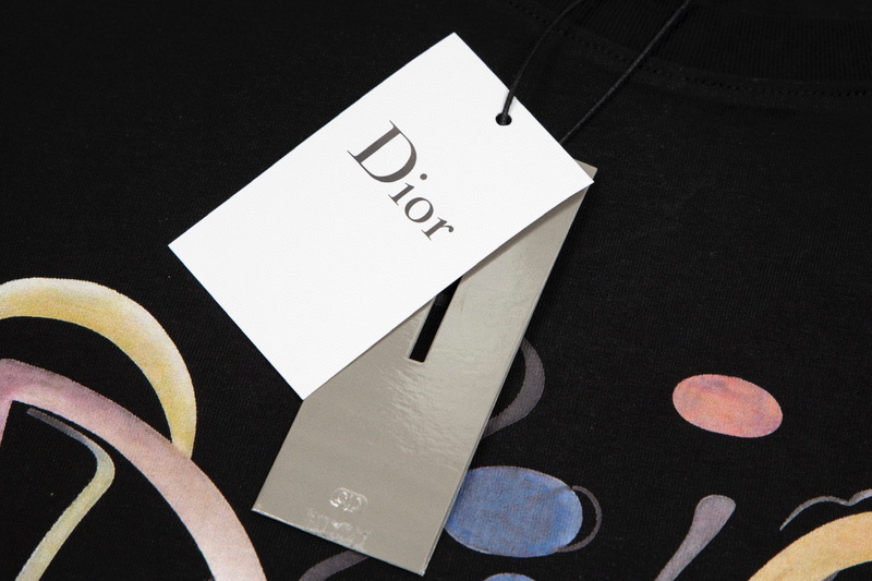 Футболка Dior Logo Color Stroke "Black" фото № 4