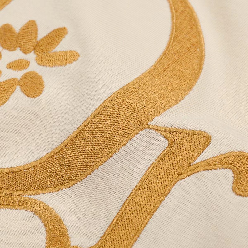 Футболка Dior Logo With A Flower "Beige" фото № 4