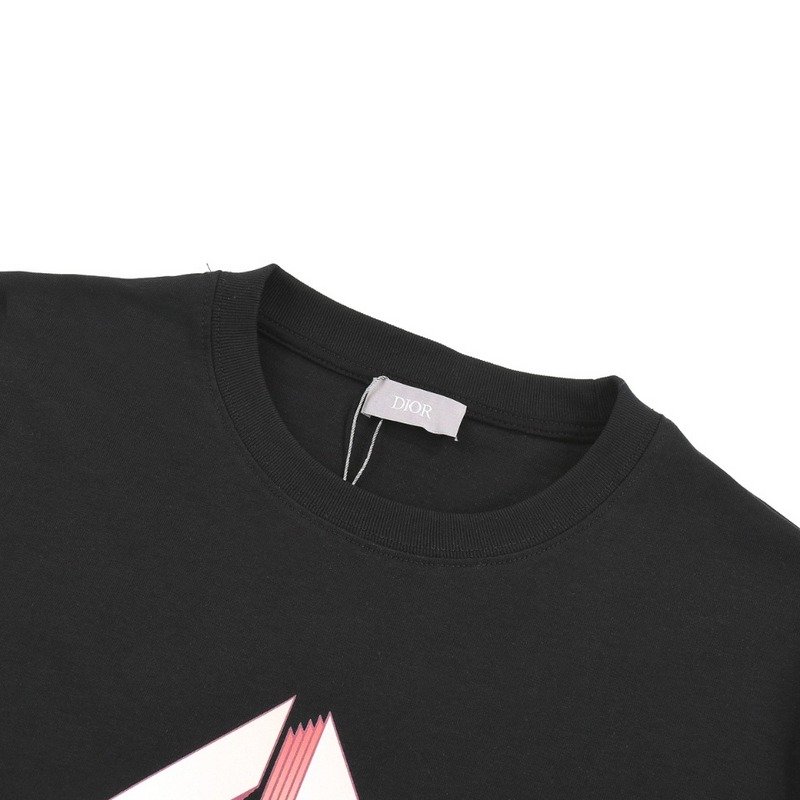 Футболка Dior With The Brand Abbreviation "Black" фото № 2