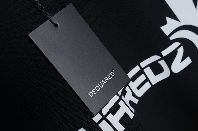 Футболка Dsquared2 Logo Maple Leaf "Black" фото № 4