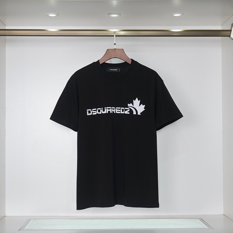 Футболка Dsquared2 Logo Maple Leaf "Black" фото № 8