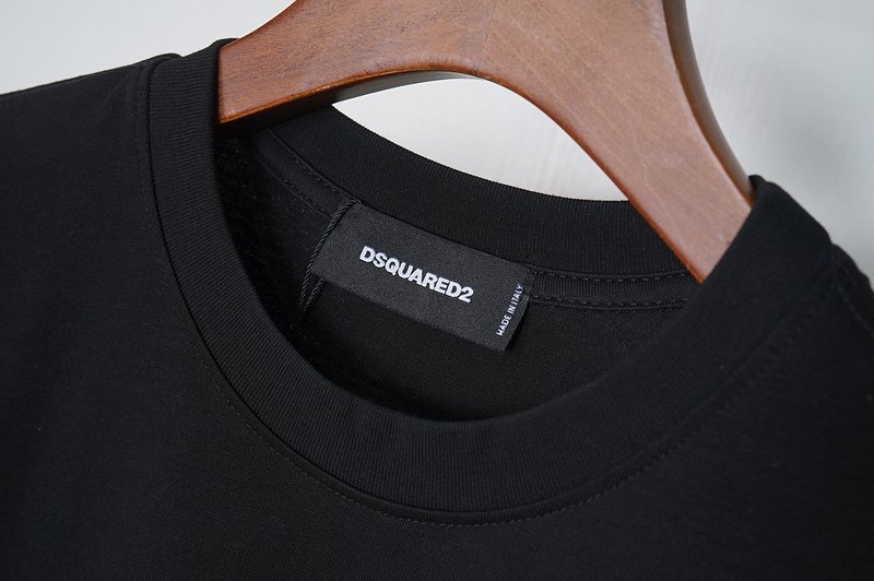 Футболка Dsquared2 Logo Maple Leaf "Black" фото № 3