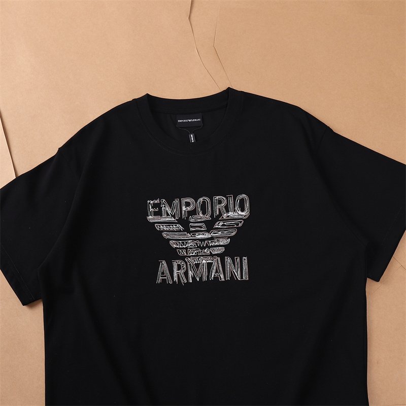Футболка Emporio Armani Big Front Logo "Black" фото № 3