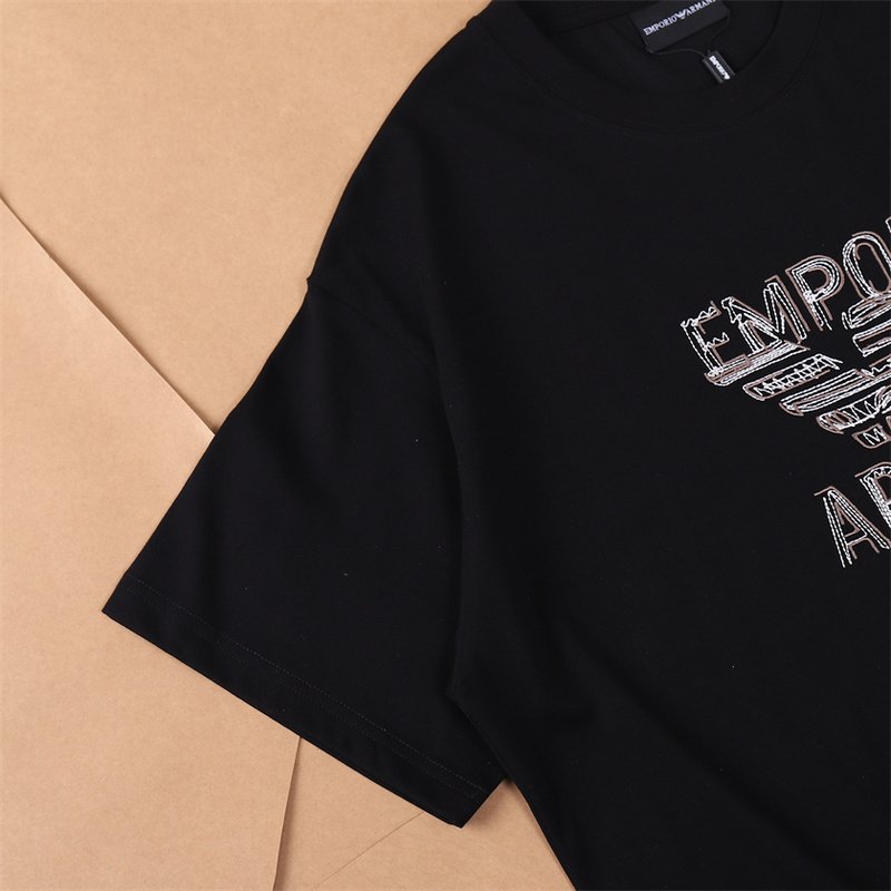 Футболка Emporio Armani Big Front Logo "Black" фото № 5