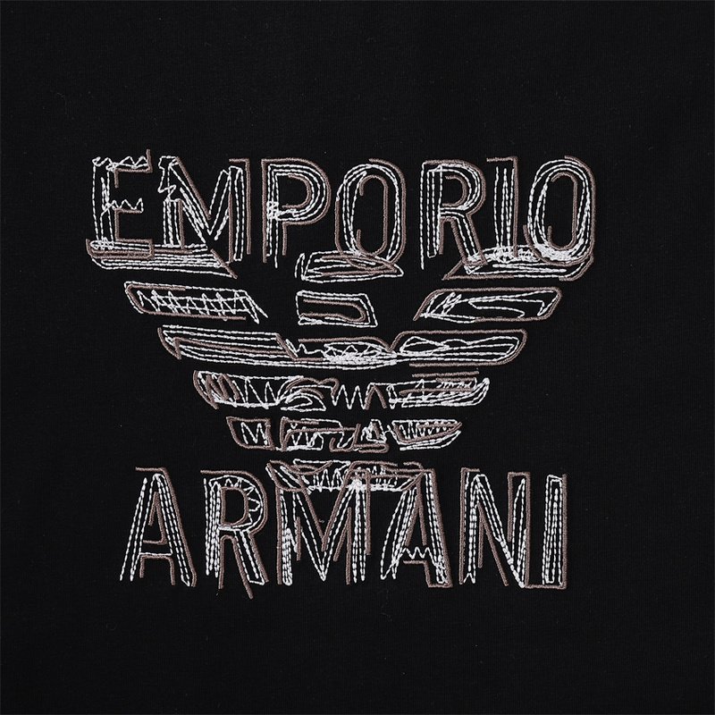 Футболка Emporio Armani Big Front Logo "Black" фото № 6