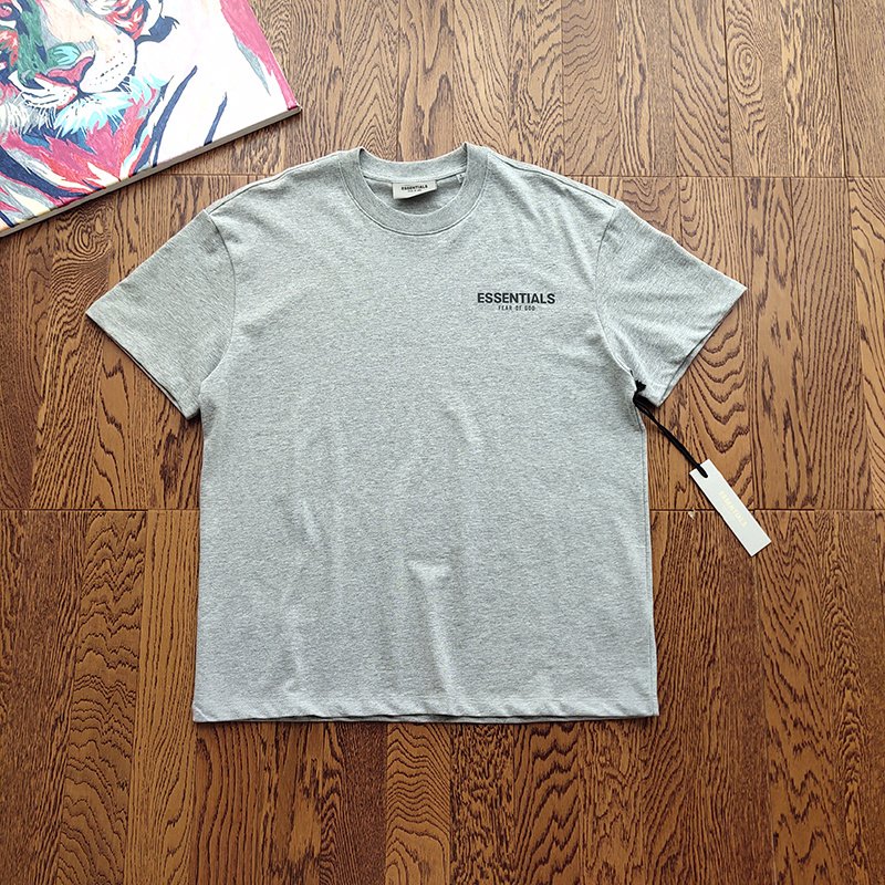 Футболка Fear Of God Logo Inscription - Classic "Gray" фото № 2