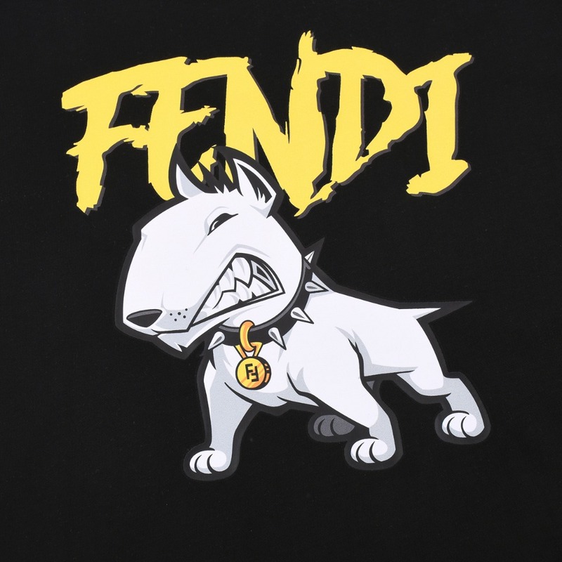 Футболка Fendi Angry Dog "Black" фото № 4
