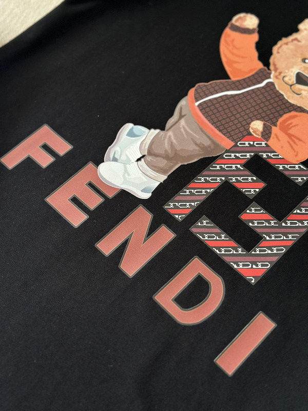 Футболка Fendi Bear And Logo "Black" фото № 2