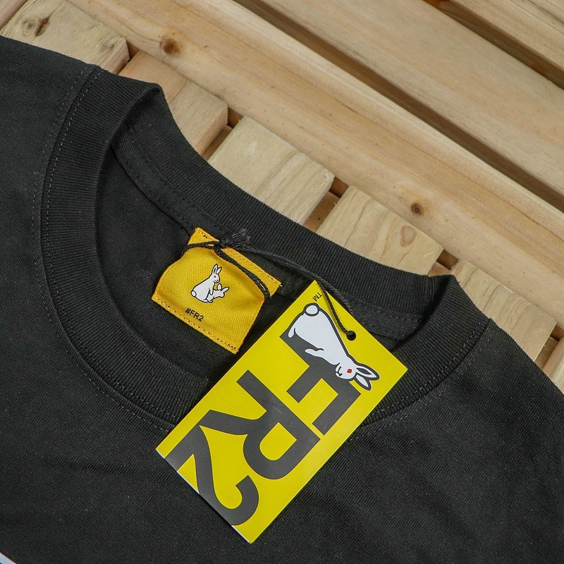 Футболка FR2 Print Two Rabbits In Square And Logo Front "Black" фото № 4