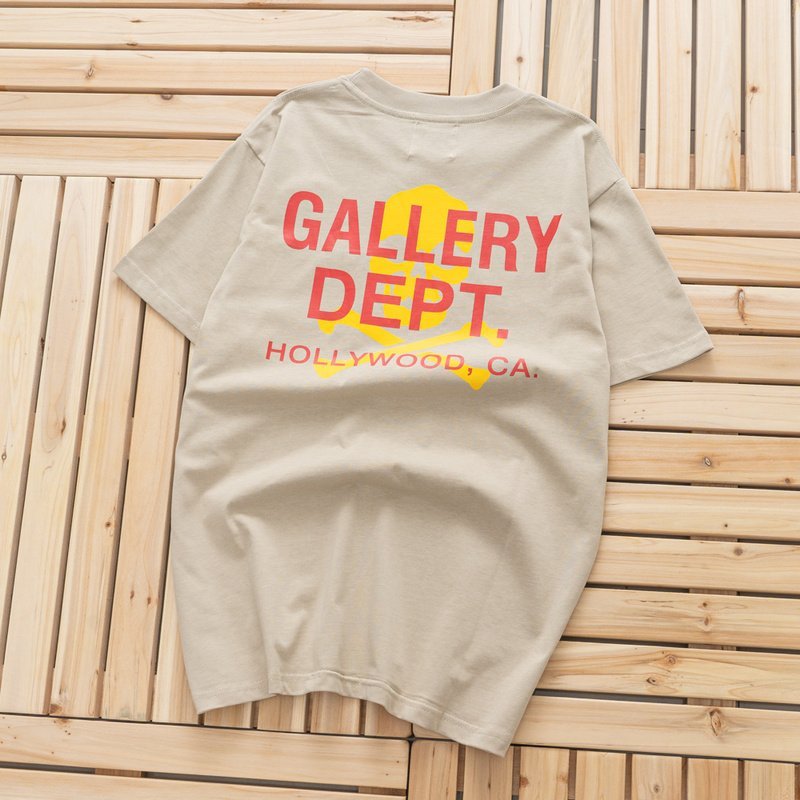 Футболка Gallery Dept Yellow Skull And Bones "Beige" фото № 2