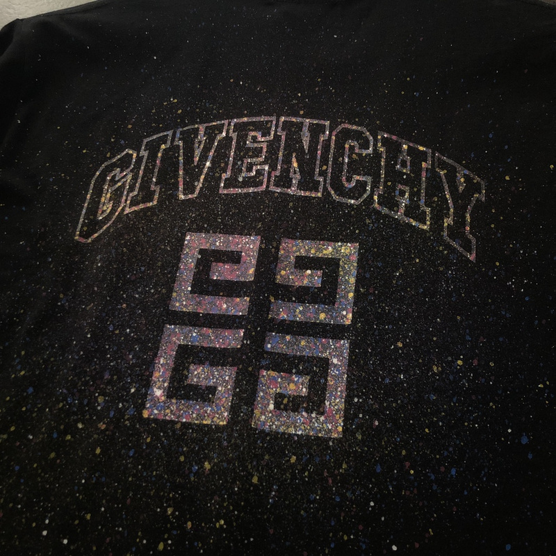 Футболка Givenchy Logo With Splashes Of Paint "Black" фото № 6