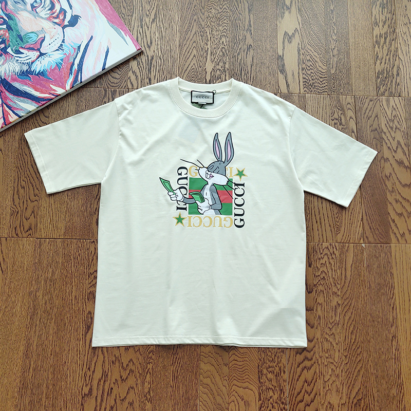 Футболка Gucci Rich Rabbit "White" фото № 7