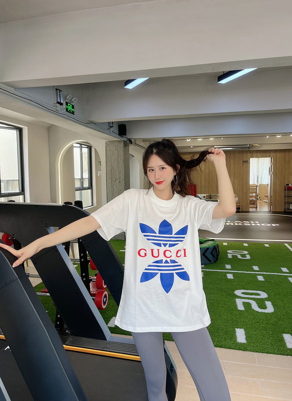 Футболка Gucci X Adidas Reflection "White" фото № 3