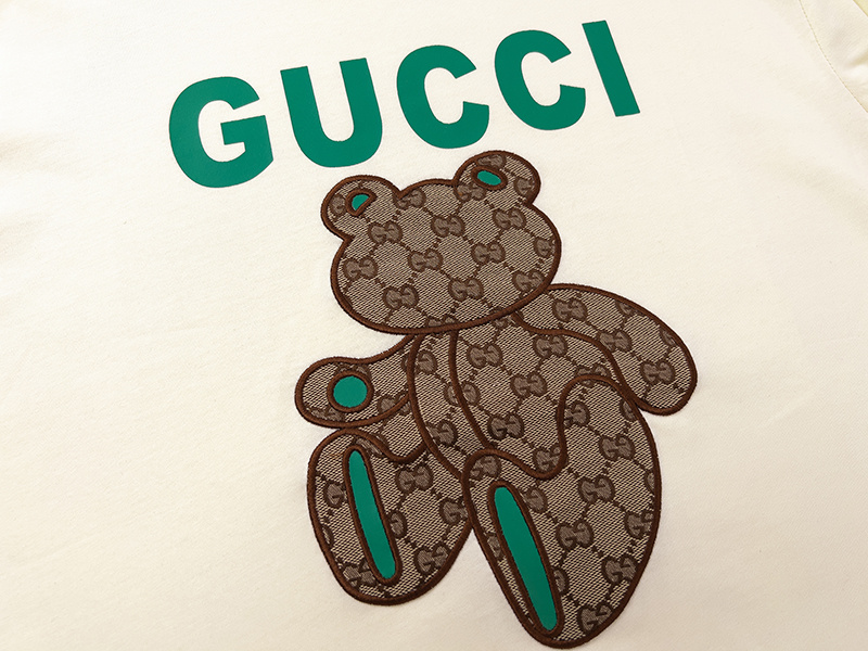 Футболка Gucci With A Teddy Bear Pattern "Beige" фото № 3