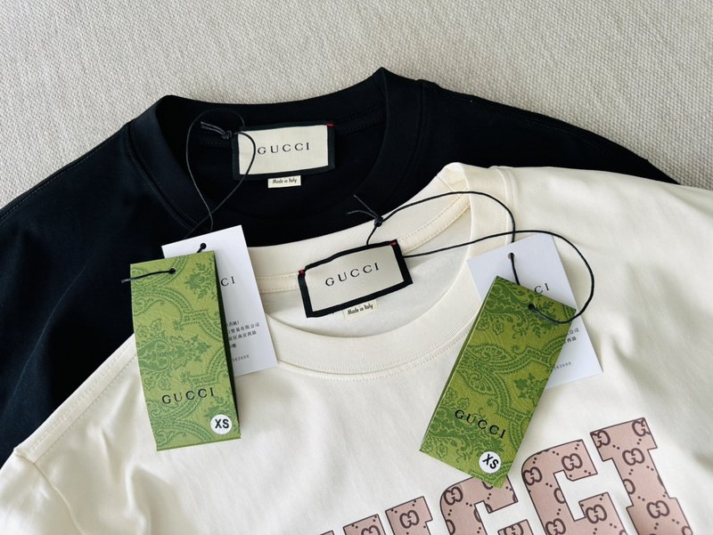 Футболка Gucci Fluid Logo "Cream" фото № 6