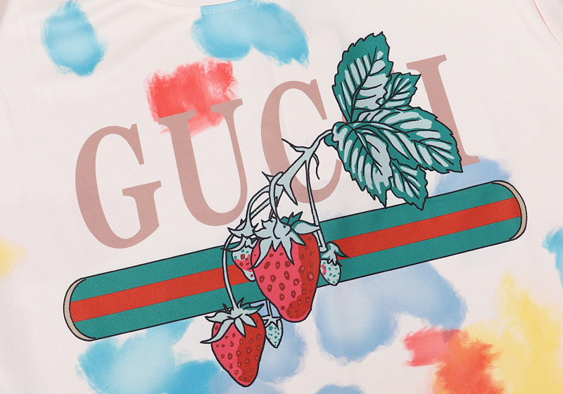 Футболка Gucci Berry Print "White/Blue" фото № 6