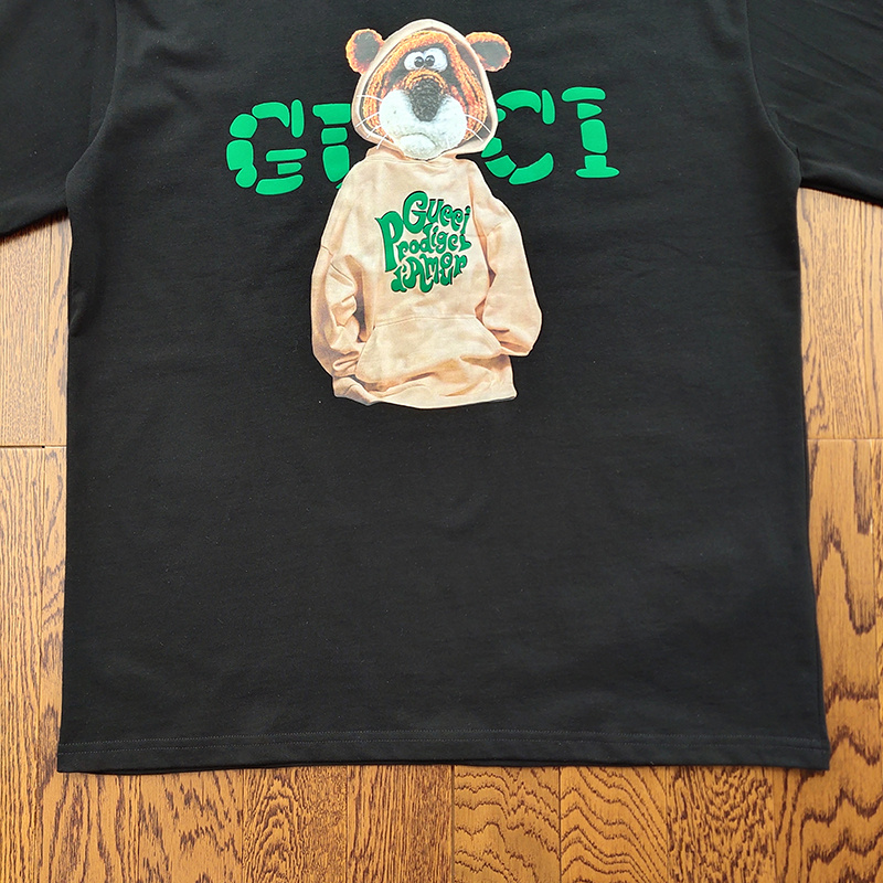 Футболка Gucci Tiger In A Hoodie "Black" фото № 4