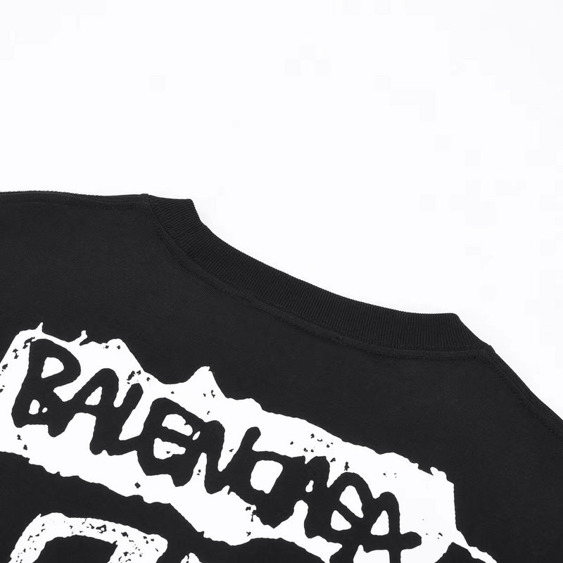 Футболка Gucci X Balenciaga With A Beautiful Logo Of Two Brands "Black" фото № 6