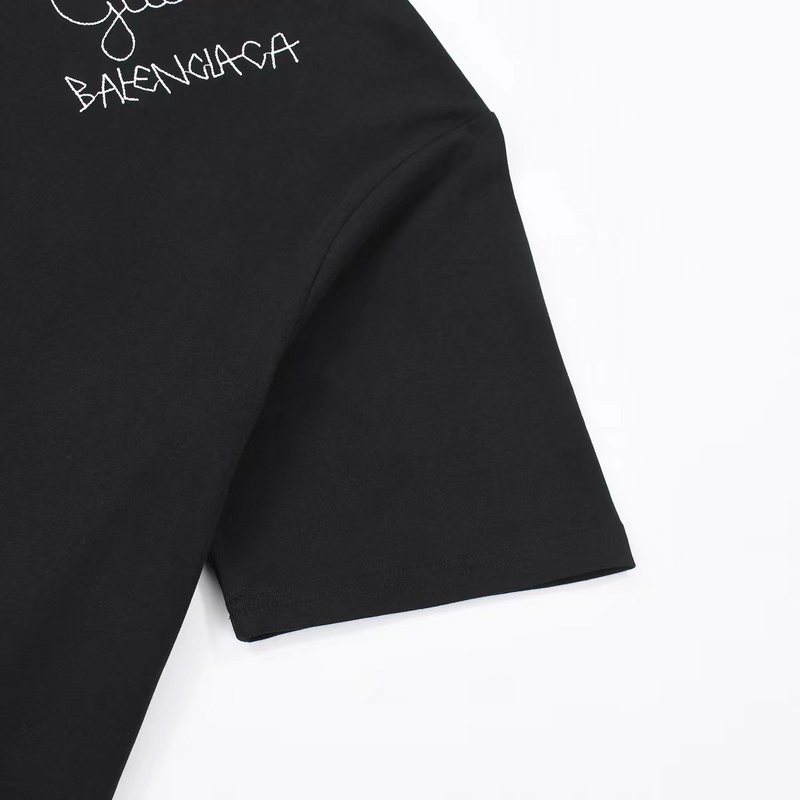 Футболка Gucci X Balenciaga With A Beautiful Logo Of Two Brands "Black" фото № 7