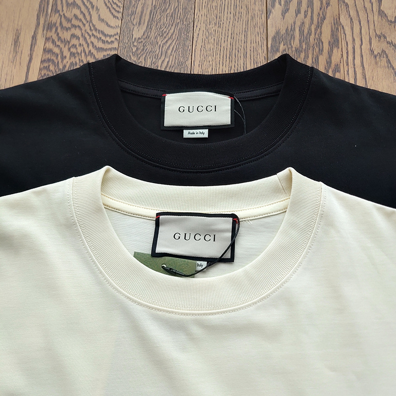 Футболка Gucci Embroidered Brand Name "Black" фото № 4