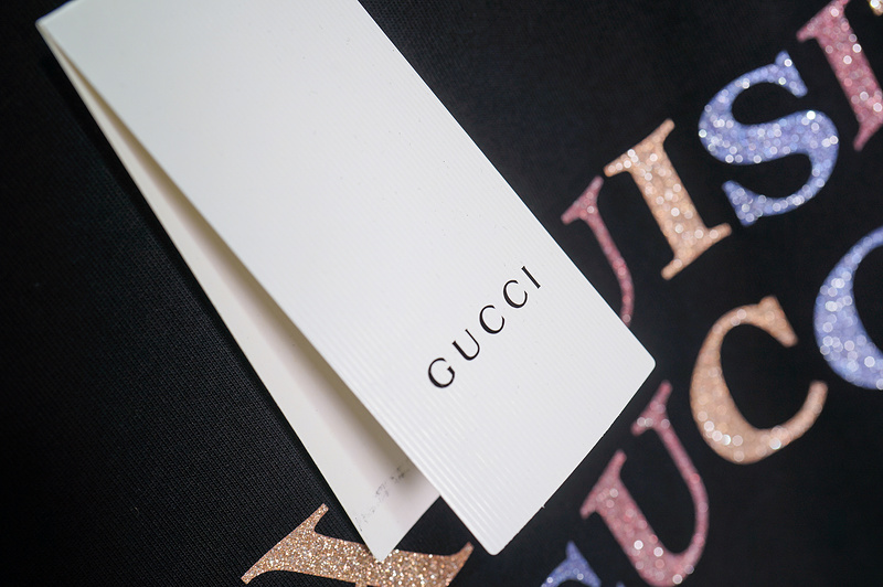 Футболка Gucci Exquisite Shining Inscription "Black" фото № 6